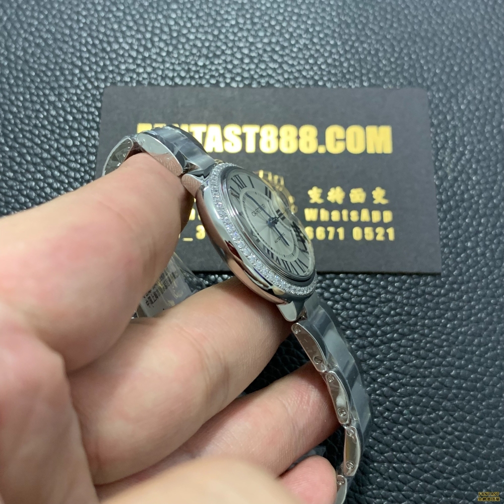 「卡地亞藍氣球36mm鑽石手錶，3K厰（最好版本）」