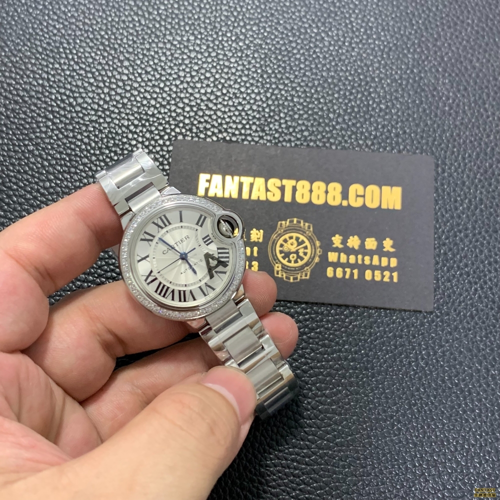 「卡地亞藍氣球36mm鑽石手錶，3K厰（最好版本）」