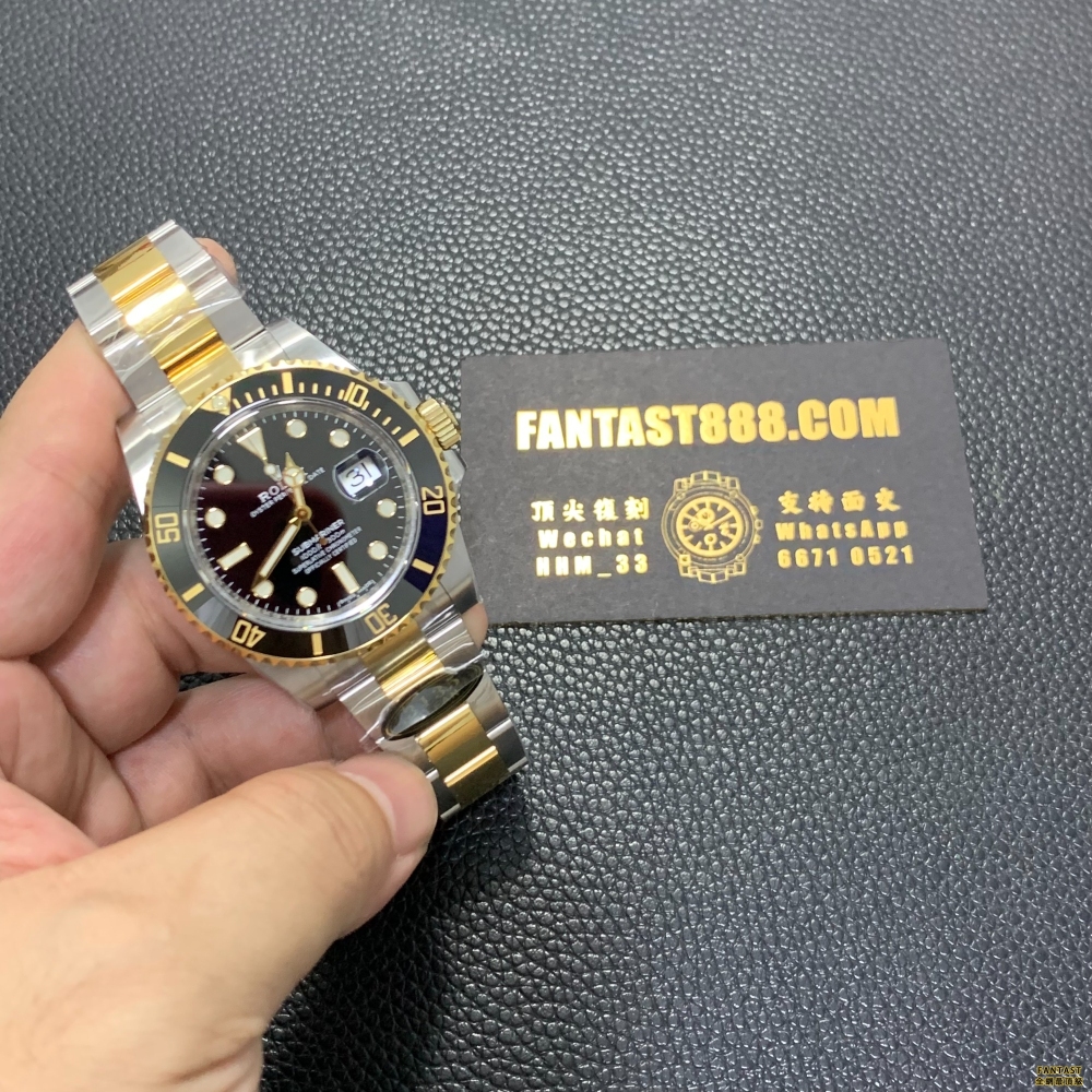 丹東3135機芯Clean廠香港高仿勞力士Submariner間金黑圈水鬼40MM