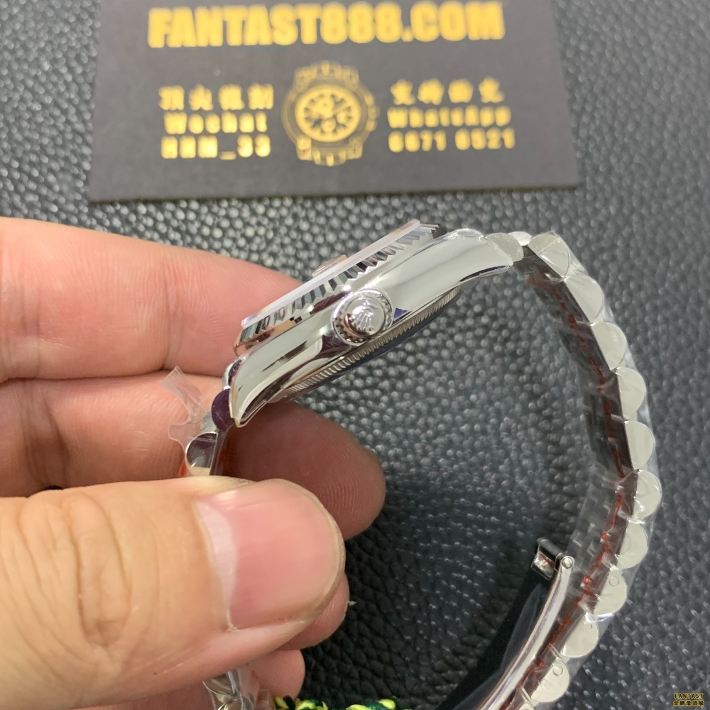 TW廠高仿劳力士日志型系列116234-63600 粉盤 鑲10顆鑽石腕錶