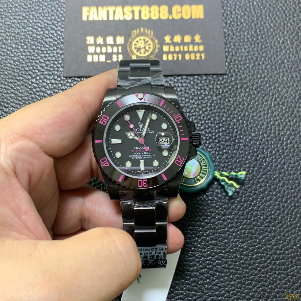 勞力士Blaken自動機械運動手錶40mm全黑錶盤