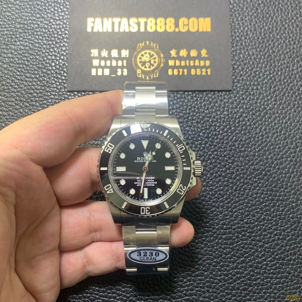 「勞力士Submariner無歷（黑十）41MM 3230機芯，Clean廠製造，100%保證」