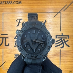 "歐米茄陶瓷黑武士潛水腕錶 | VS廠 8806機芯，海馬系列"