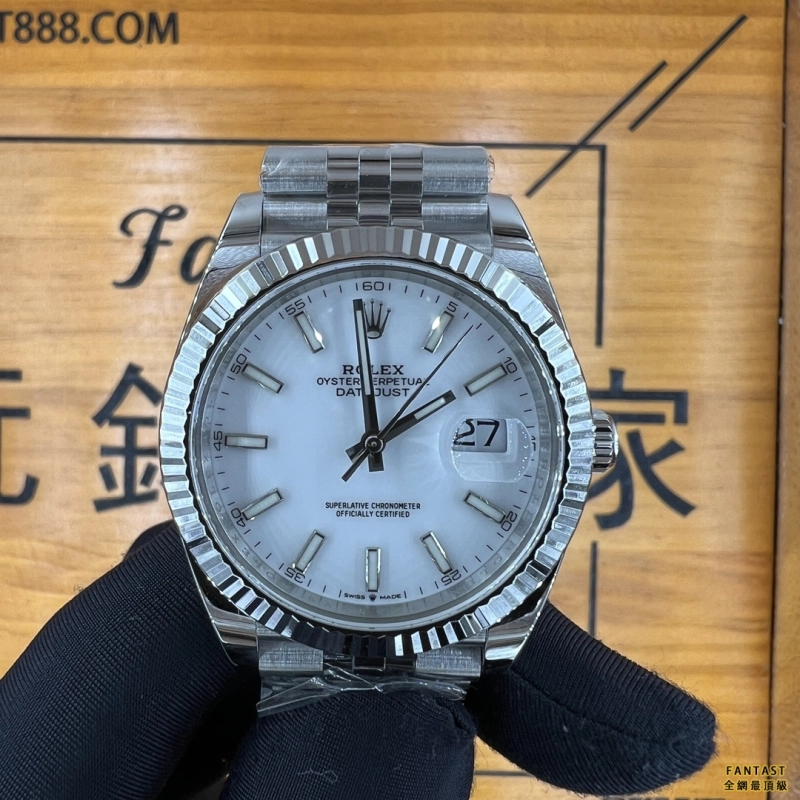 Clean廠勞力士銀色日志DateJust 41mm 126334-0004