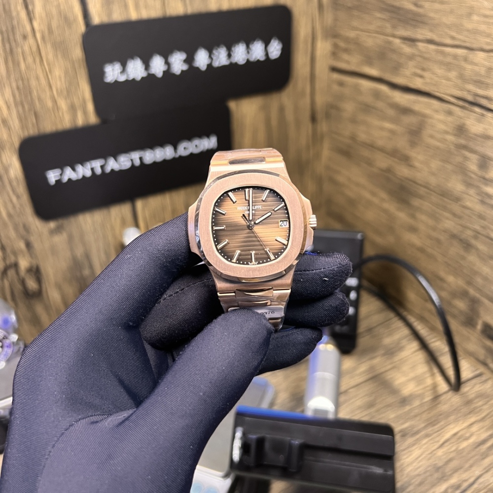 “2024新版PPF百達翡麗5712/1R玫瑰金 - 240一體機芯，真動顯BUFF代用盤指针”