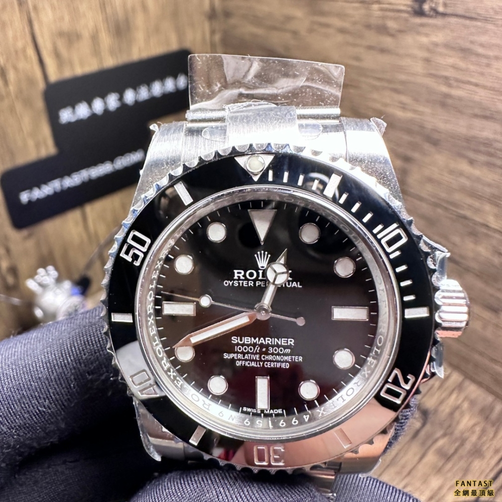 勞力士Submariner 114060 40mm 黑色錶盤 - 3130機芯 無日期 功能 - Clean廠製造 - 專業潛水手錶