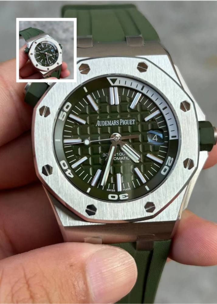 APS廠愛彼15710綠色一體機腕表深度評測：3120機芯