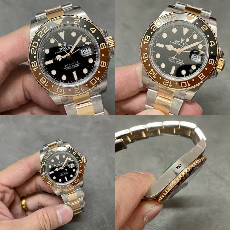 包18K真金改裝 Rolex GMT-Master II系列m126715chnr-0001高端復刻勞力士【C廠3285機芯】