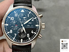 ZF廠萬國飛行員系列IW377709黑盤男士計時機械腕錶43mm皮帶 — V2版