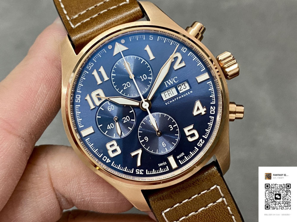 ZF工廠升級版：IW377721金色藍盤萬國飛行員計時系列復刻腕錶