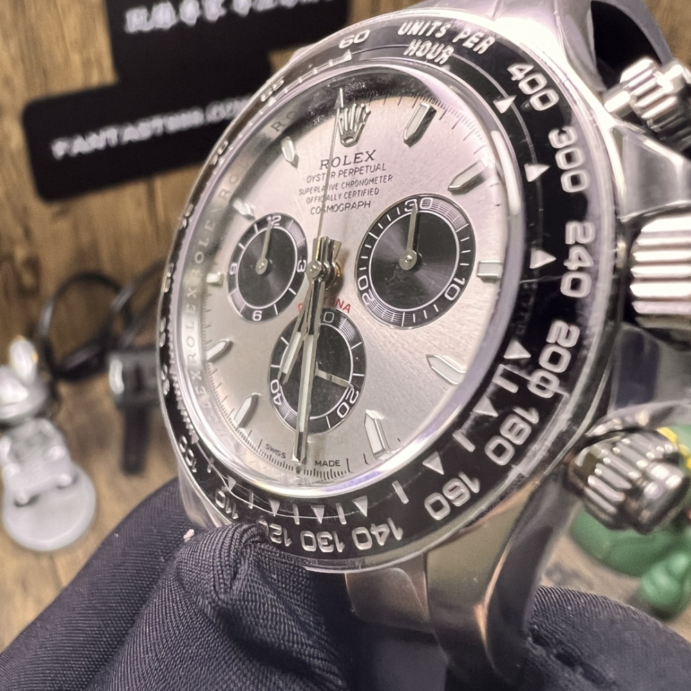 "2024年最新CLEAN廠復刻版：勞力士Daytona M116519-0027水泥灰膠帶高仿V5版本實拍展示"