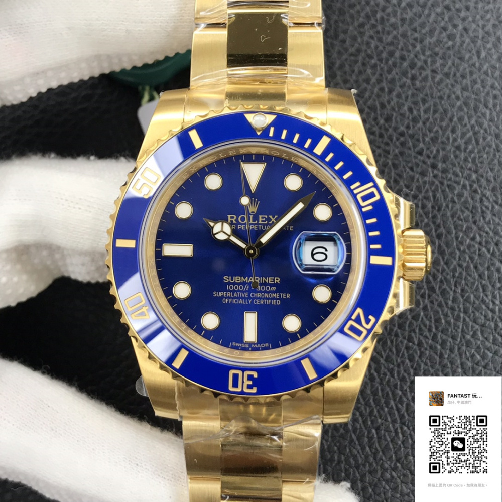 "VS廠勞力士全金藍水鬼126618復刻表 | 3235機芯高品質細節展示"