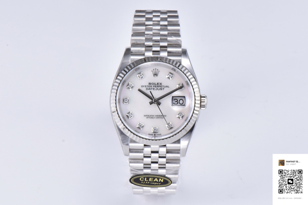 C厂Clean劳力士36mm日志型m126234-0019钻石贝母面「3235机芯」
