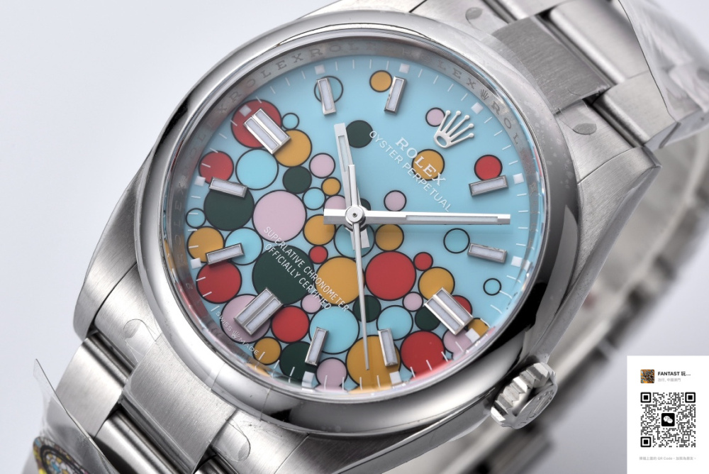 "C厰勞力士蠔式恒動41mm泡泡面手錶m124300-0008 | 精確與耐用"