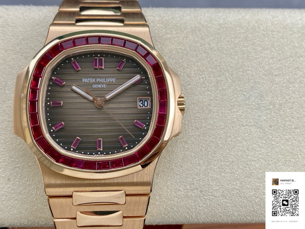 最頂配5711鸚鵡螺定制版：實心真金與彩寶融合，頂級精準324機芯