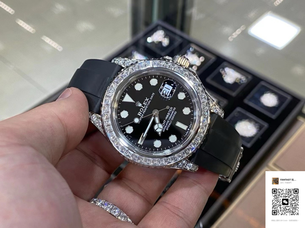 勞力士遊新款復刻版：全網獨家首發，18K包白金莫桑梯方鑽圈高端改裝