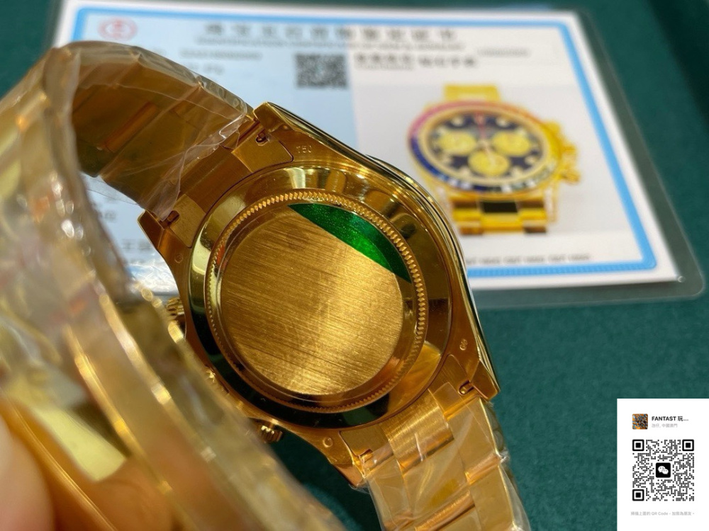 黃金彩虹迪通拿定制版：18K玫瑰金後鑲鑽，奢華工藝的完美詮釋116598RBOW