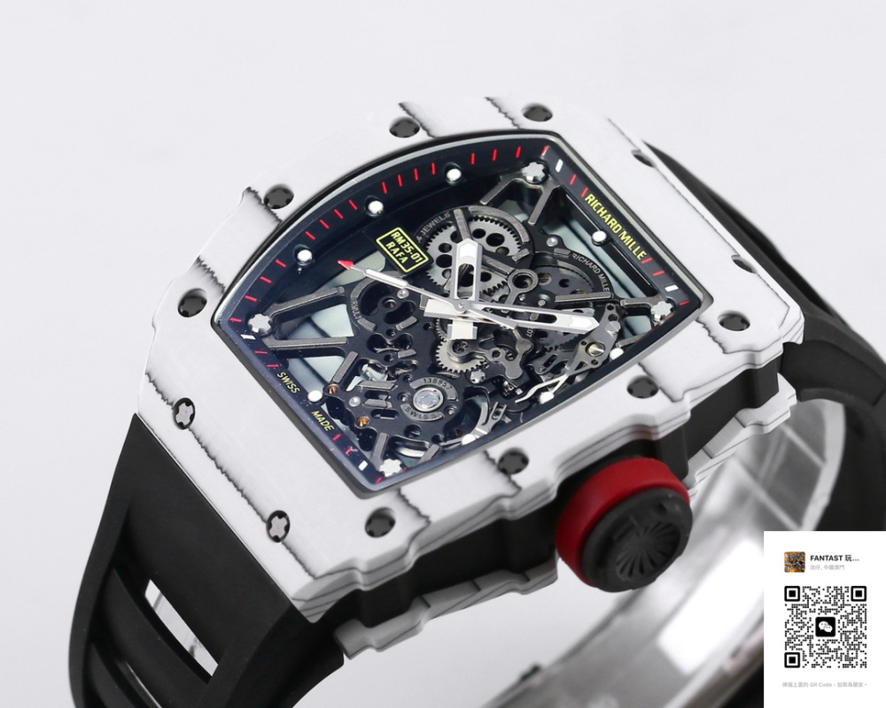 BBR厂 RICHARD MILLE理查德米勒（理查德米尔）RM35-01 RM3501 白色NTPT碳纤维表壳腕表