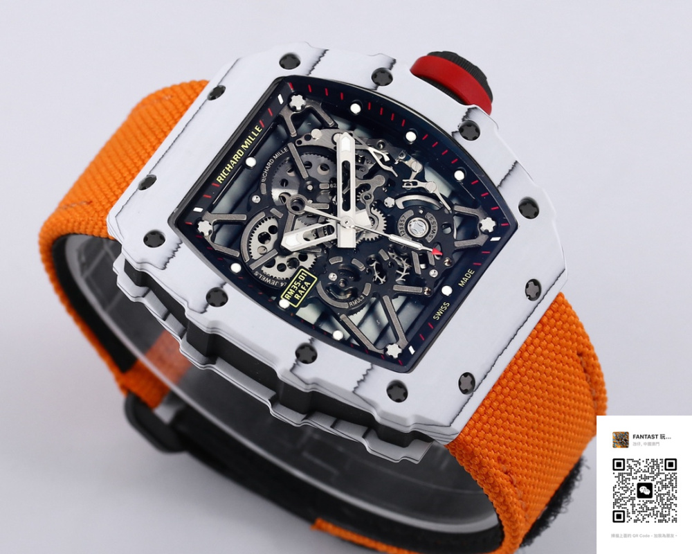 BBR厂 RICHARD MILLE理查德米勒（理查德米尔）RM35-01 RM3501 白色NTPT碳纤维表壳腕表