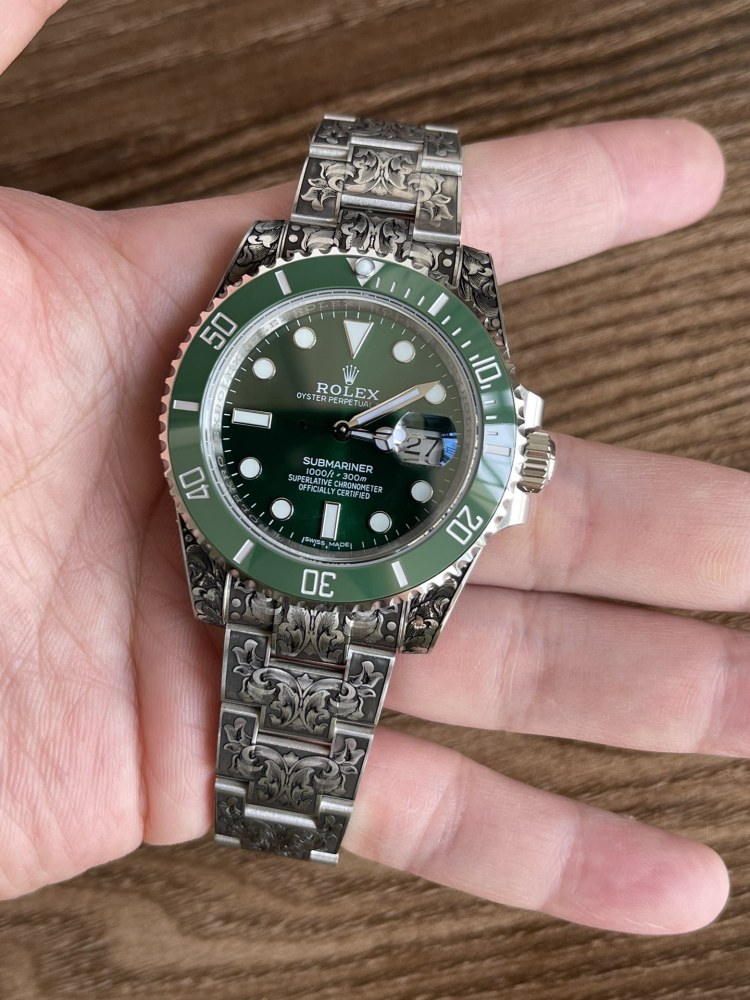 高仿勞力士潛航者系列《龍躍魚門》—手工雕刻錦鯉，西裝暴徒的選擇