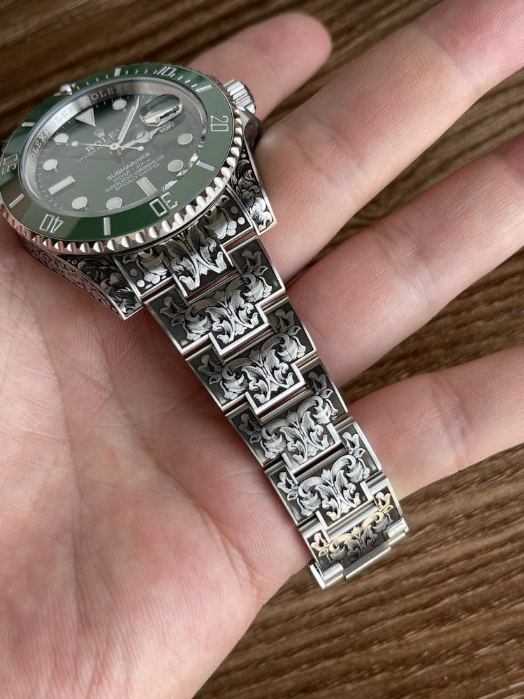 高仿勞力士潛航者系列《龍躍魚門》—手工雕刻錦鯉，西裝暴徒的選擇
