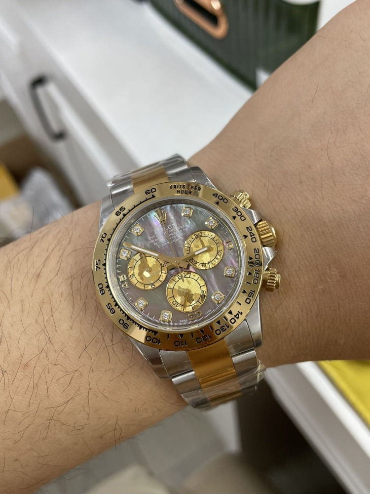 「市場頂級高仿複刻勞力士！迪通拿116503金大溪地 Rb代用盤 Buff立體針 Deep高透鏡 4130一體機」