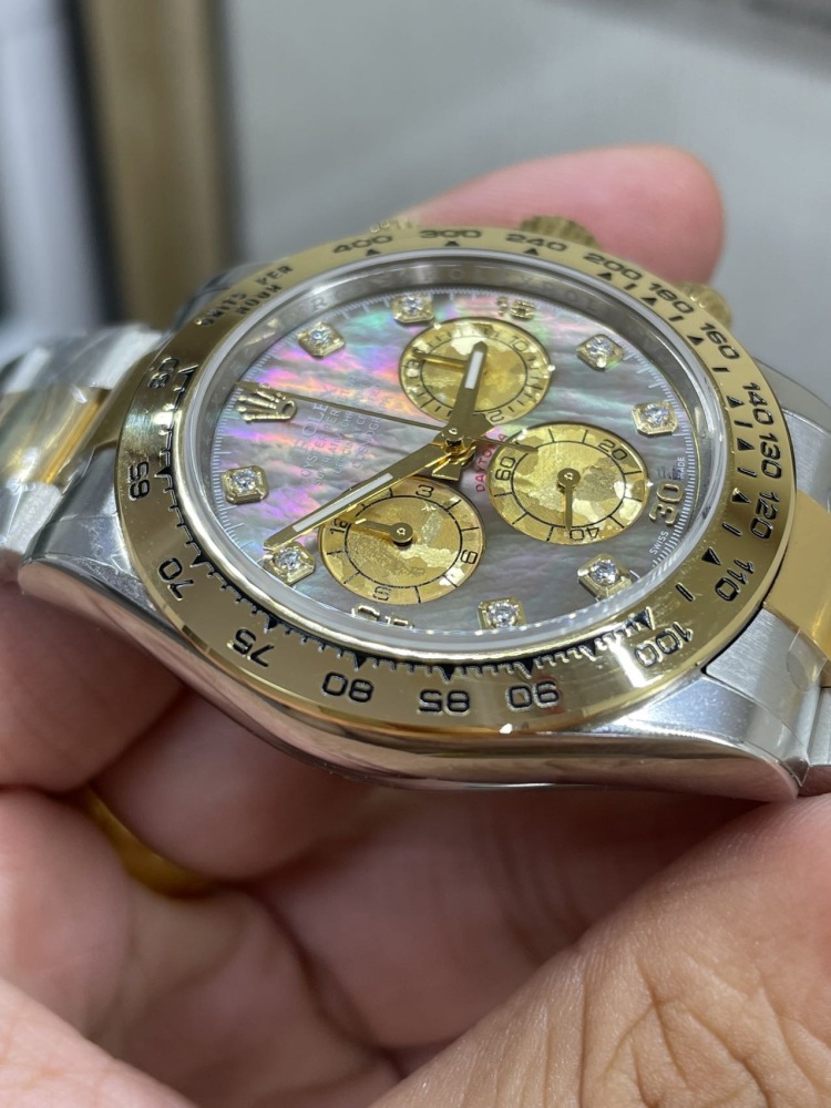 「市場頂級高仿複刻勞力士！迪通拿116503金大溪地 Rb代用盤 Buff立體針 Deep高透鏡 4130一體機」