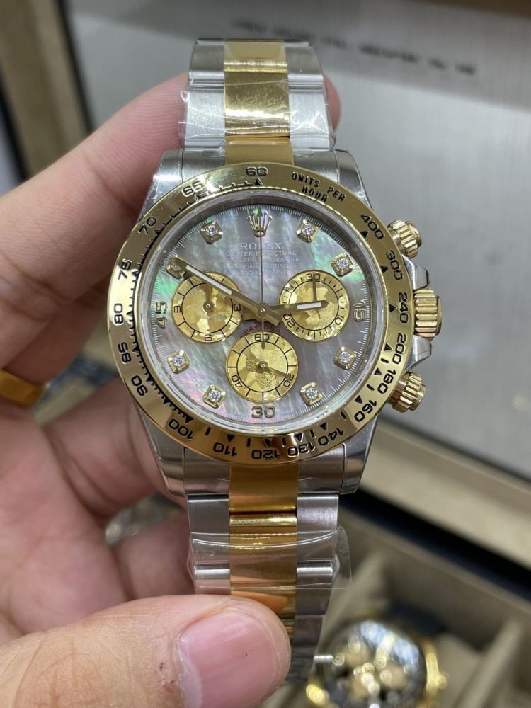 「市場頂級高仿複刻勞力士！迪通拿116503金大溪地 Rb代用盤 Buff立體針 Deep高透鏡 4130一體機」