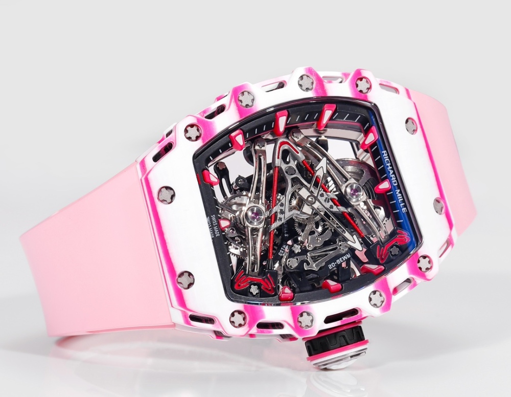 頂級高仿複製手錶RICHARD MILLE RM 38-02 Tourbillon Bubba Watson - 粉紅主題陀飛輪腕錶 | 高爾夫球靈感