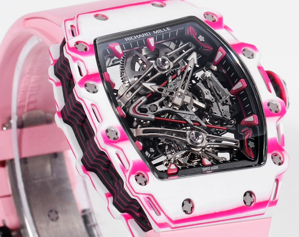 頂級高仿複製手錶RICHARD MILLE RM 38-02 Tourbillon Bubba Watson - 粉紅主題陀飛輪腕錶 | 高爾夫球靈感
