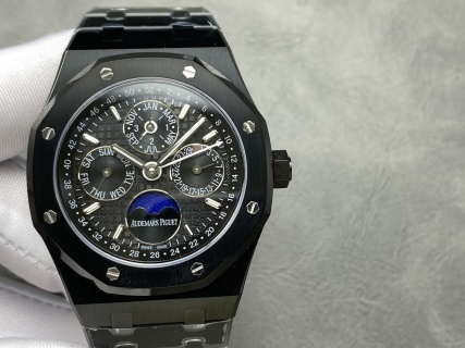 BBR 爱彼皇家橡树万年历腕表 26574ST.OO.1220ST.03，高贵蓝盘，完美原版功能