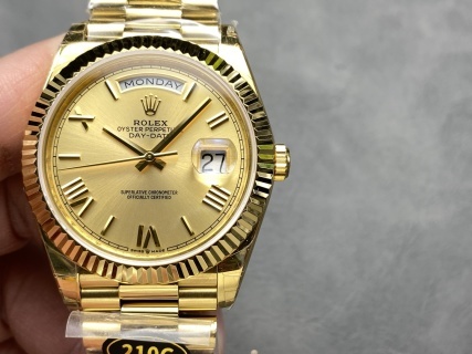 頂級復刻星期日曆型DAY-DATE40足重版奢華機械腕錶