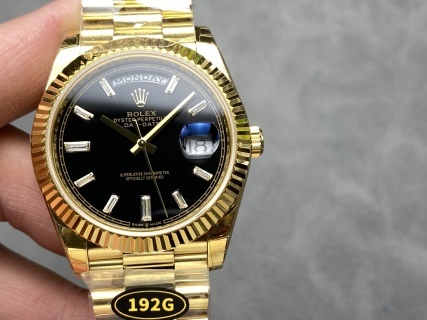 頂級高仿星期日曆型DAY-DATE 40系列足重版奢華復刻腕錶