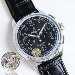 璞雅B01计时腕表42，百年灵经典设计与现代机芯完美结合