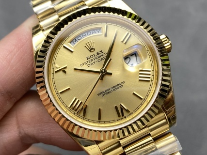 頂級復刻星期日曆型DAY-DATE40足重版奢華機械腕錶