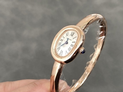 BBA手工坊 卡地亚浴缸系列全镶莫桑钻女神手镯手表 HPI01607，奢华精工打造