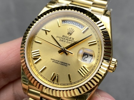 頂級復刻星期日曆型DAY-DATE40足重版奢華機械腕錶