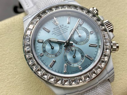 PPM改装 劳力士 迪通拿碳纤维宝石方钻圈口 4801/4130机芯 40mm腕表