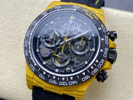 PPM改装 劳力士 迪通拿碳纤维宝石方钻圈口 4801/4130机芯 40mm