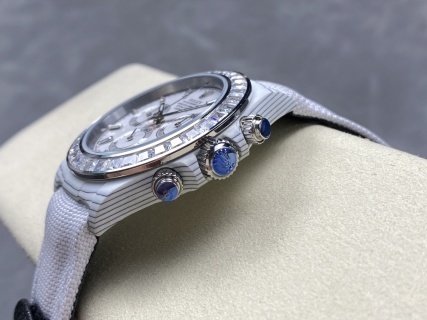 PPM改装 劳力士 迪通拿碳纤维宝石方钻圈口 4801/4130机芯 40mm腕表