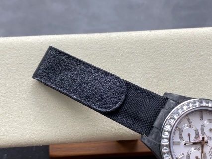 PPM改装 劳力士 迪通拿碳纤维 40mm 宝石方钻圈口 真陨石表盘 莫桑钻云母贝盘 4801/4130机芯