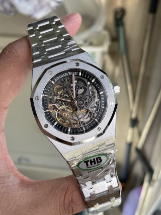 THB工厂出品，皇家橡树15407镂空腕表 | 41mm x 9.8mm | 3120机芯改装升级 | 真摆轮真齿轮