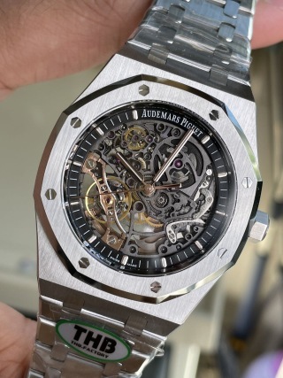 THB工厂出品，皇家橡树15407镂空腕表 | 41mm x 9.8mm | 3120机芯改装升级 | 真摆轮真齿轮