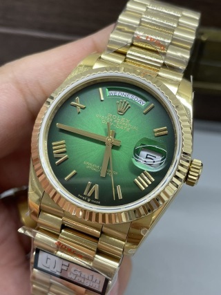 QF新品煙熏綠DD 36mm腕錶｜搭載2836機芯｜瞬跳日曆｜整表重158克