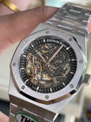 THB工厂出品，皇家橡树15407镂空腕表 | 41mm x 9.8mm | 3120机芯改装升级 | 真摆轮真齿轮