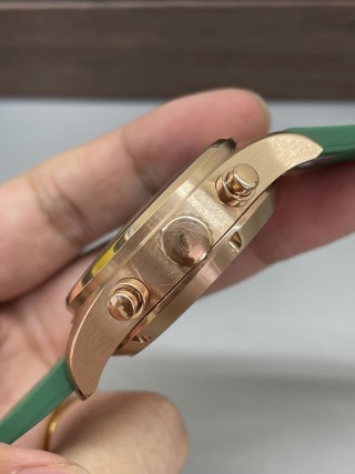 TW新品IWC飛行員計時玫瑰金綠面41mm｜搭載7750機芯｜全功能實現｜快拆橡膠表帶