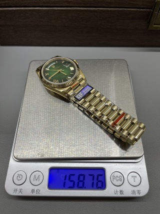 QF新品煙熏綠DD 36mm腕錶｜搭載2836機芯｜瞬跳日曆｜整表重158克