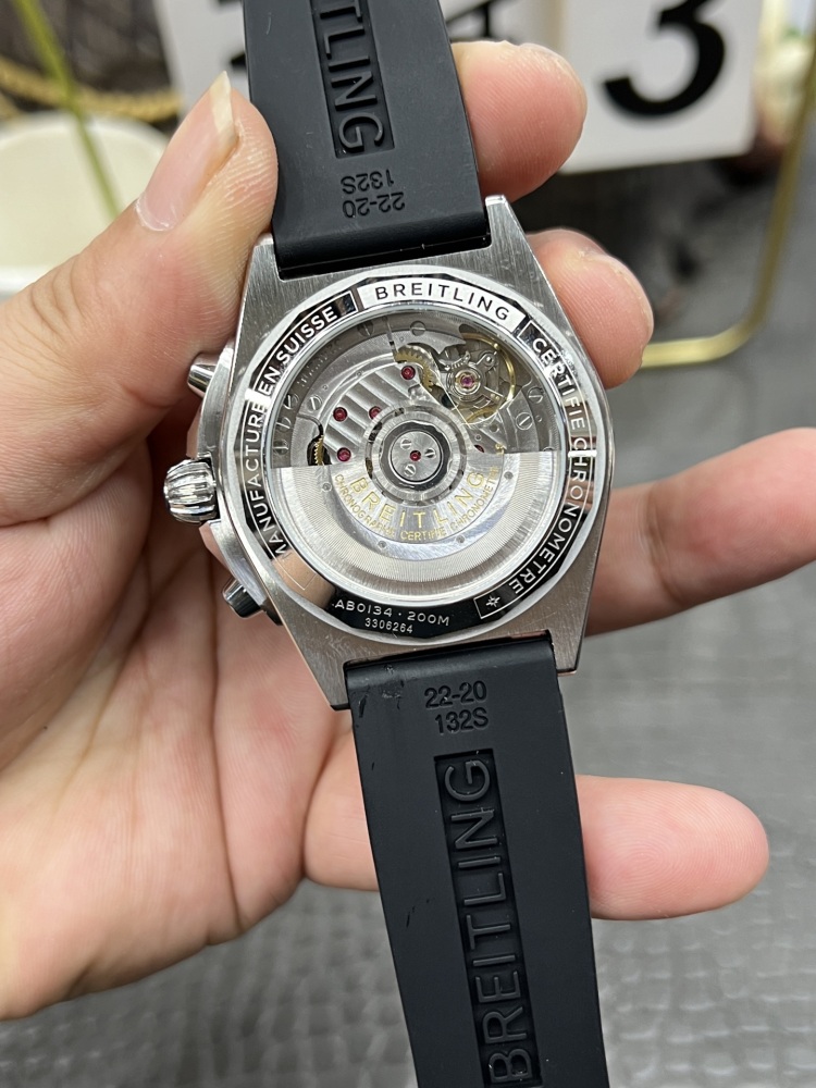 【1:1復刻】百年靈機械計時44mm｜定制B01機芯｜70小時動儲｜正裝錶頂級復刻