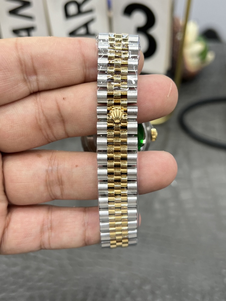 【1:1復刻】勞力士日誌型31mm｜間金綠鑽盤｜海鷗2824機芯｜復刻界「綠金鑽」標杆