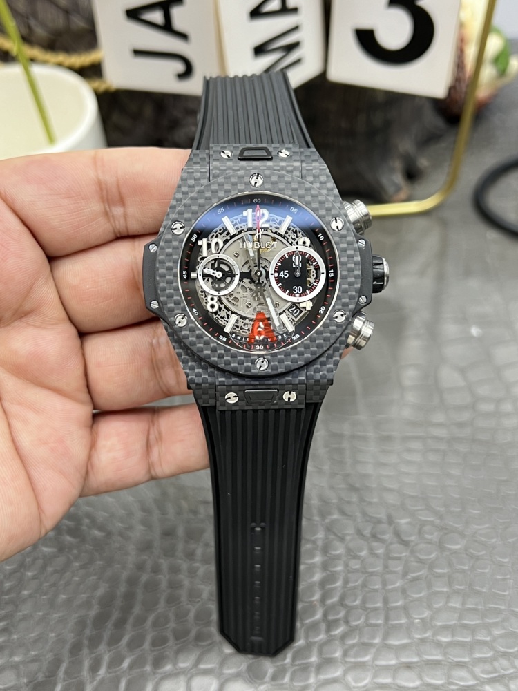 【1:1復刻】宇舶大爆炸45.5mm｜碳纖維殼｜上海7750改HUB1242機芯｜復刻界「黑武士」
